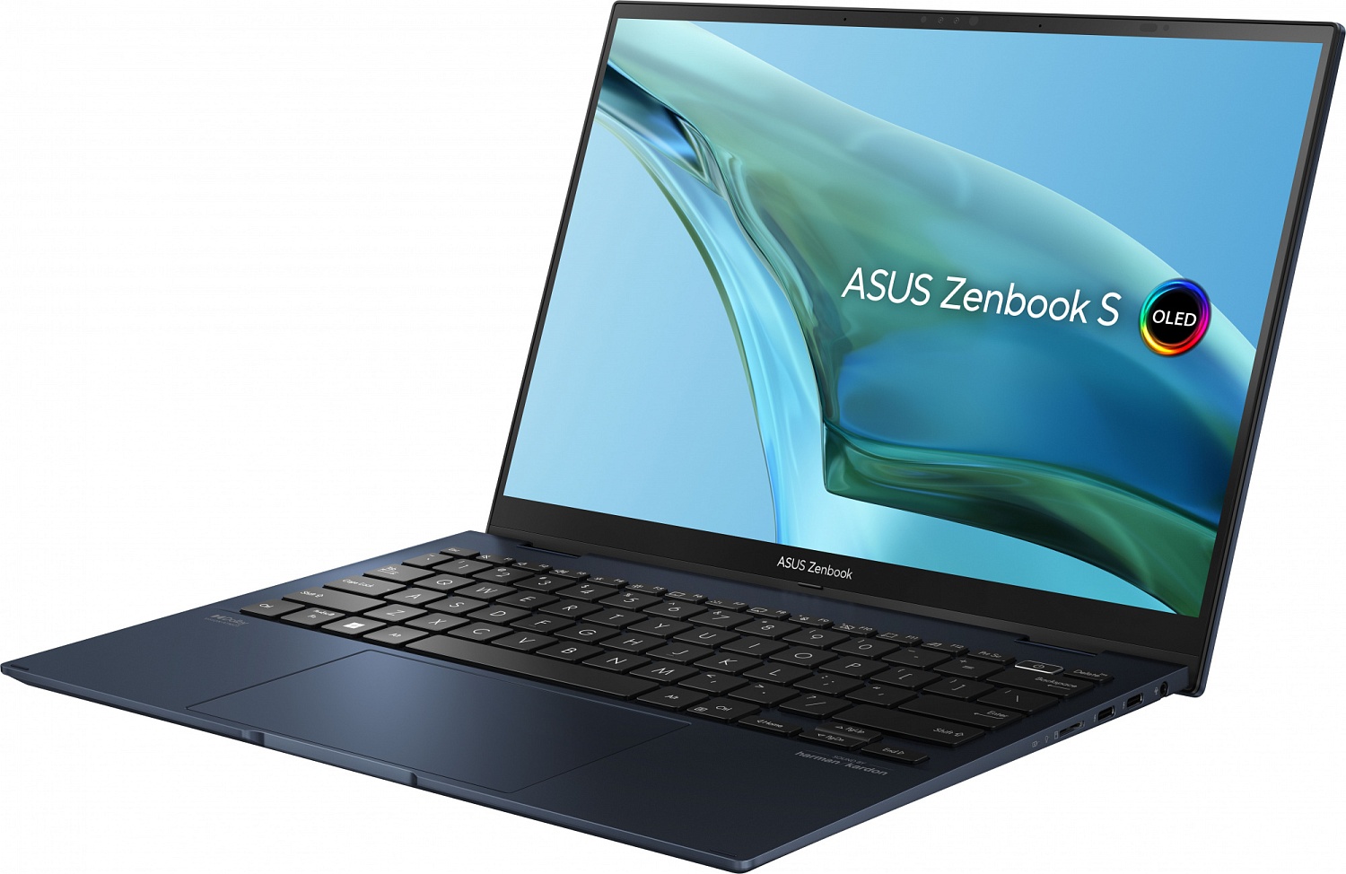 Ноутбук Asus ZenBook Flip S 13 OLED UP5302ZA-LX428W Core i7 1260P 16Gb SSD1Tb Intel Iris Xe graphics 13.3" OLED Touch 2.8K (2880x1800) Windows 11 Home blue WiFi BT Cam Bag (90NB0VV1-M00LA0)