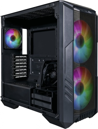 Корпус Cooler Master MasterCase HAF 500P, USB3.0x2, USB3.2x1(TypeC), 2x200ARGBFans, 2x120Fan, Black, Full Tower, w/o PSU