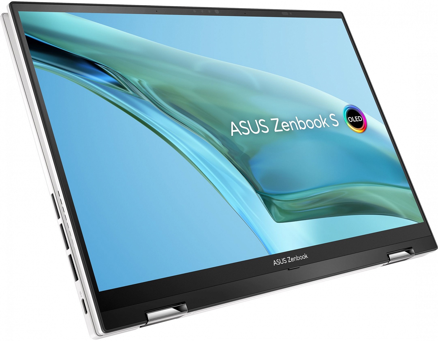 Ноутбук Asus ZenBook Flip S 13 OLED UP5302ZA-LX426W Core i5 1240P 16Gb SSD512Gb Intel Iris Xe graphics 13.3" OLED Touch 2.8K (2880x1800) Windows 11 Home white WiFi BT Cam Bag (90NB0VV2-M00L80)