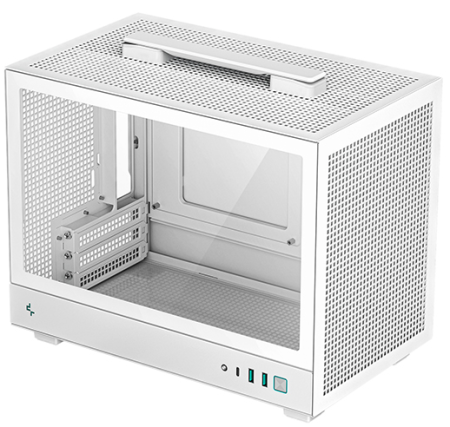 корпус Deepcool CH160 WH без БП, боковое окно (закаленное стекло), белый, MINI-ITX