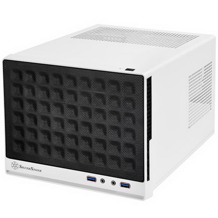 SST-SG13WB (USB 3.0) Sugo Mini-ITX Compact Computer Cube Case, Mesh Front Panel, black white, RTL {4} (222348)