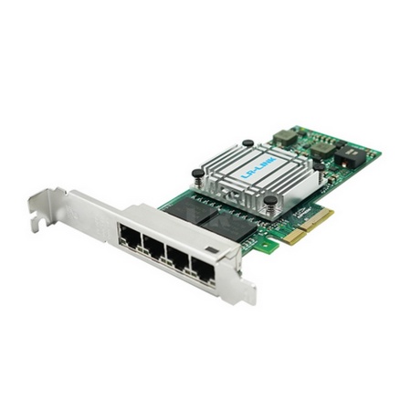 Сетевая карта LR-Link NIC PCIe x4, 4 x 1G, Base-T, Intel I350 chipset (FH+LP)