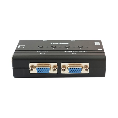 Переключатель D-Link 4-port KVM Switch, VGA+PS/2 ports