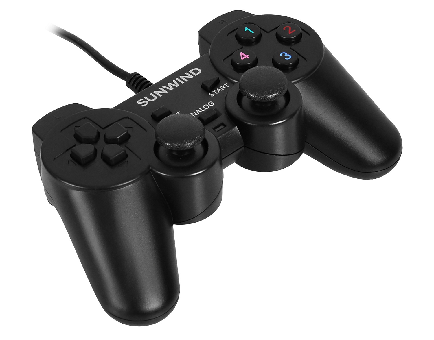 Геймпад SunWind SW-GP100M черный USB (1427308) Геймпад SunWind SW-GP100M черный USB (1427308)