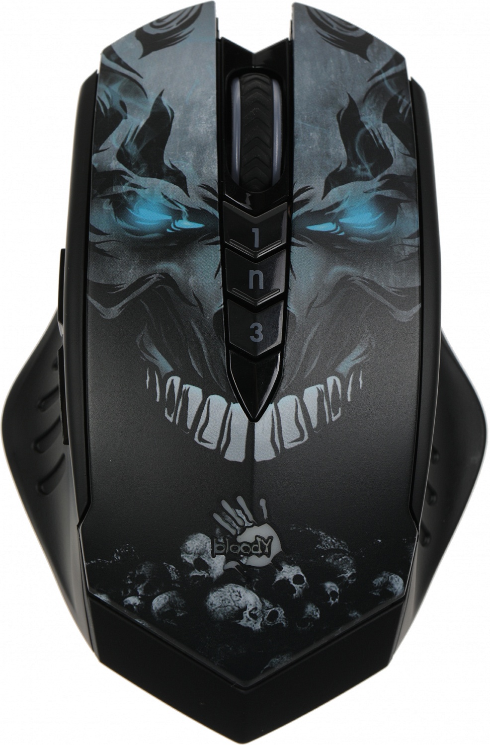 Мышь A4Tech Bloody R80 Plus Skull черный/рисунок оптическая (5000dpi) беспроводная USB (7but) Мышь A4Tech Bloody R80 Plus Skull черный/рисунок оптическая (5000dpi) беспроводная USB (7but)