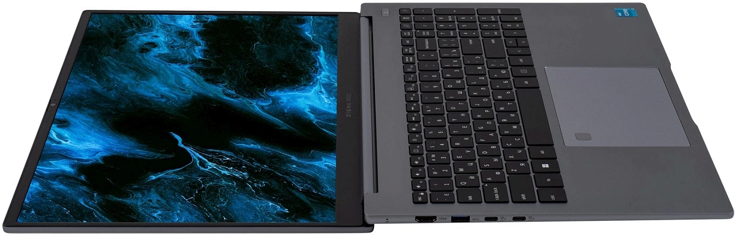 Ноутбук Digma Pro Pactos Core i3 1215U 16Gb SSD256Gb Intel UHD Graphics 16" IPS WUXGA (1920x1200) Windows 11 Pro dk.grey WiFi BT Cam 5500mAh (DN16P3-ACXW01)