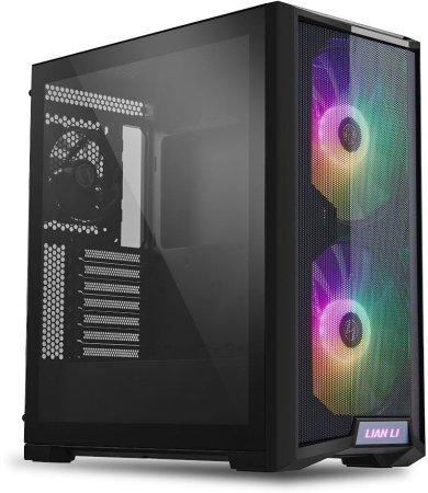 Корпус LIAN LI Lancool 215 Black, Medium Case: E-ATX (width: under 280mm), ATX, M-ATX, ITX, 2xUSB 3.0, 1xAudio, Included Fans: 2x200mm 800RPM ARGB, 1x120mm 1100 RPM