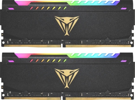 Память DDR4 2x16GB 3600MHz Patriot PVSR432G360C8K Viper Steel RGB RTL Gaming PC4-28800 CL18 DIMM 288-pin 1.35В dual rank с радиатором Ret