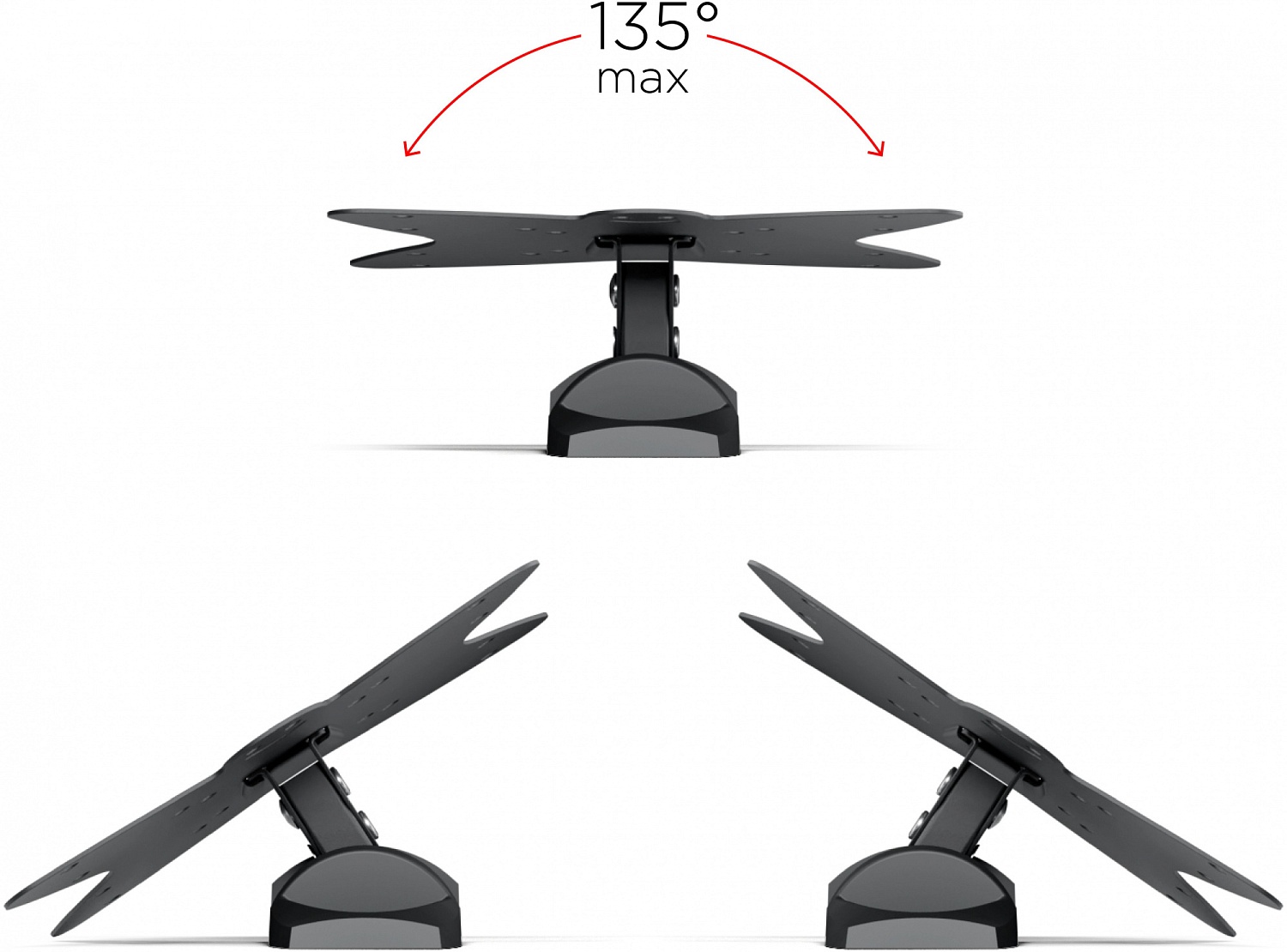 Кронштейн для телевизора Holder LCDS-5036 металлик 19"-37" макс.30кг настенный поворот и наклон