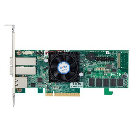 ARC-1886-8X PCIe 4.0 x8 Low Profile, NVMe/SAS/SATA 12G, RAID 0,1,5,6,10,50,60, 8port (2*ext SFF8644 x4), Cache 8GB RTL {10} (412106)