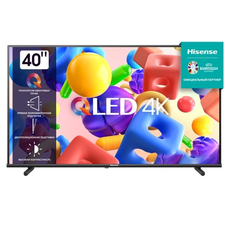 Телевизор QLED Hisense 40" 40A5KQ Frameless черный FULL HD 60Hz DVB-T DVB-T2 DVB-C DVB-S DVB-S2 WiFi Smart TV (RUS)