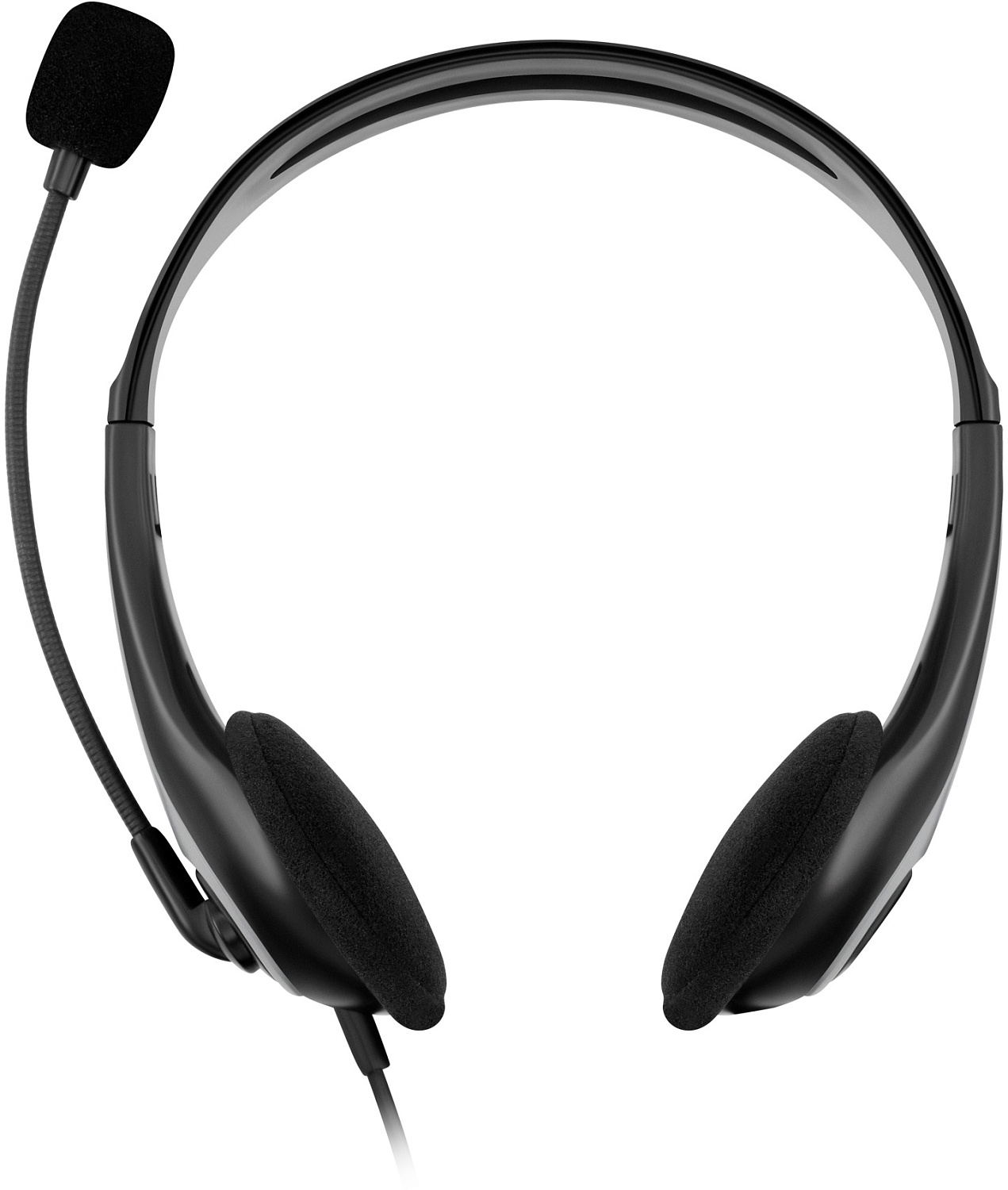 Наушники с микрофоном Оклик HS-M300 черный/серый 1.8м накладные оголовье (1876323)