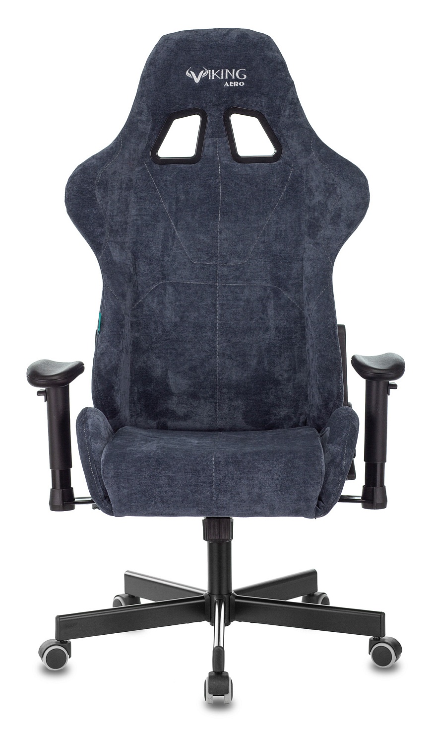 Кресло игровое Zombie VIKING KNIGHT Fabric синий Light-27 с подголов. крестов. металл Кресло игровое Zombie VIKING KNIGHT Fabric синий Light-27 с подголов. крестов. металл