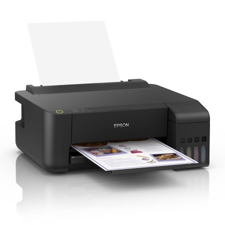 Epson L1110 (C11CG89403) (Принтер струйный цветной, A4, 5760x1440 dpi, ч/б - 10 стр/мин (A4), USB, СНПЧ)