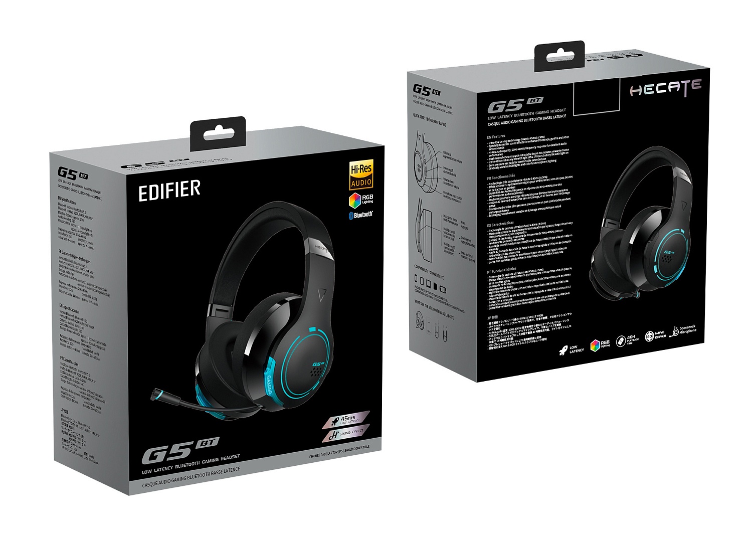 Наушники с микрофоном Edifier G5BT черный мониторные BT оголовье