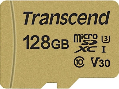 Карта памяти Transcend 128GB UHS-I U3 microSD with  Adapter, MLC