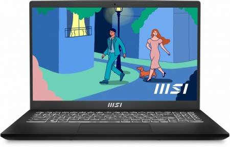 Ноутбук MSI Modern 15 B12HW-002XRU Core i5 1235U 8Gb SSD512Gb Intel Arc A370M 4Gb 15.6" IPS FHD (1920x1080) Free DOS black WiFi BT Cam (9S7-15H212-002)