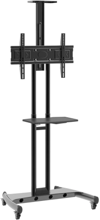 Стойка для телевизора Kromax OMEGA-17 серебристый/береза 32"-80" макс.50кг напольный поворот и наклон