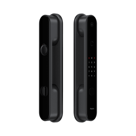 Умный замок Aqara D100 Zigbee врезной разбл.отпеч.паль. 2480mAh черный (ZNMS20LM)