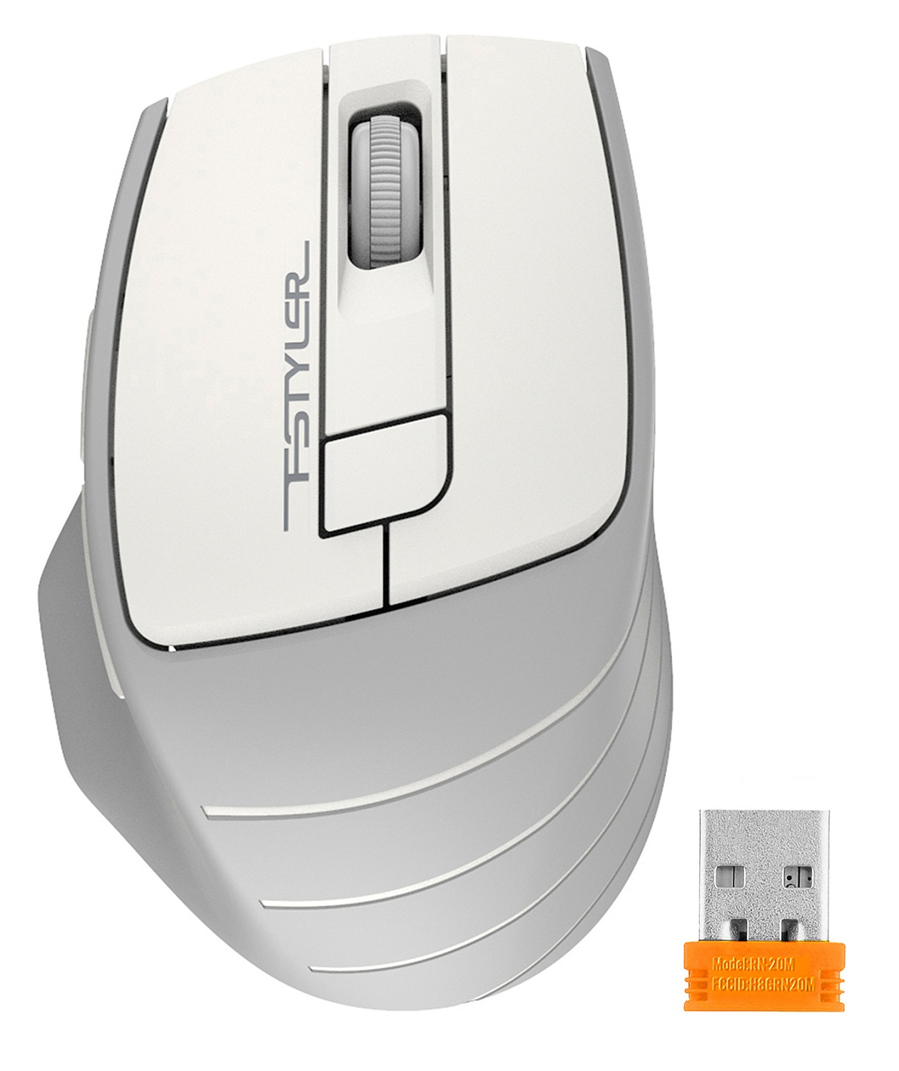 Мышь A4Tech Fstyler FG30S белый/серый оптическая (2000dpi) silent беспроводная USB (6but) Мышь A4Tech Fstyler FG30S белый/серый оптическая (2000dpi) silent беспроводная USB (6but)