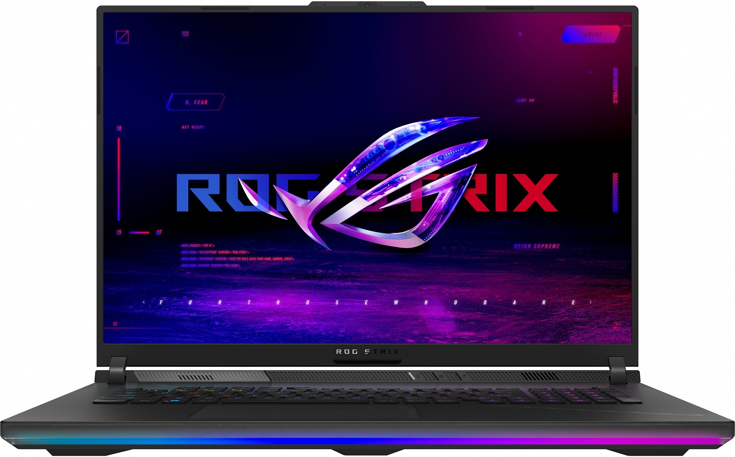 Ноутбук Asus ROG Strix G834JY-N6087 Core i9 13980HX 32Gb SSD2Tb NVIDIA GeForce RTX4090 16Gb 18" IPS WQXGA (2560x1600) noOS black WiFi BT Cam (90NR0CG1-M006E0)