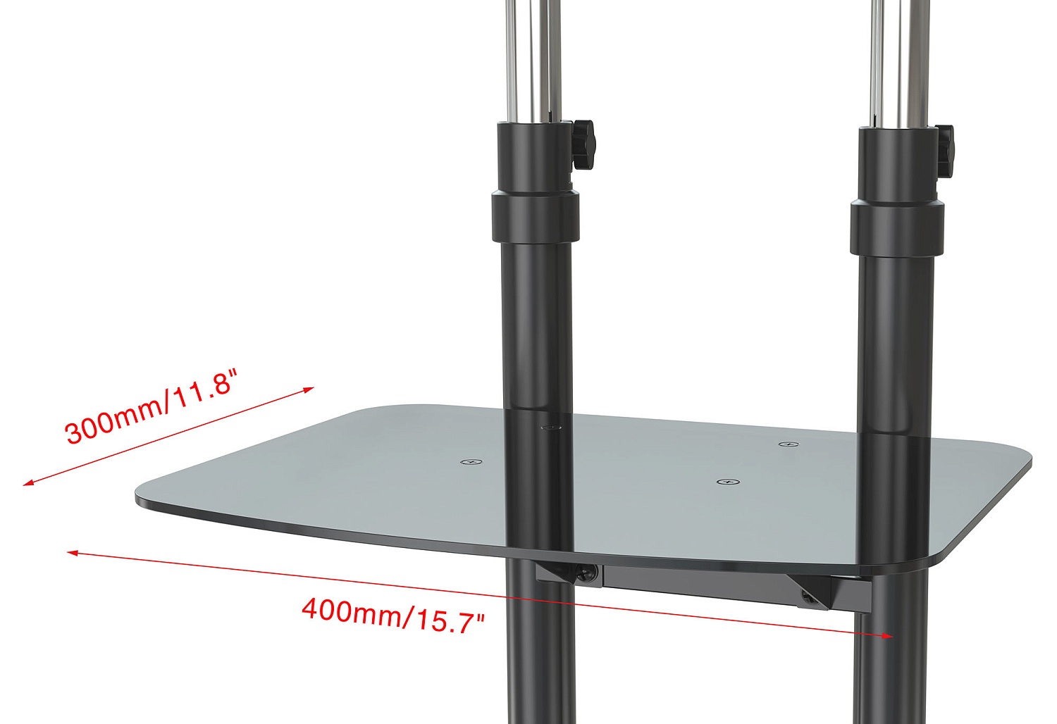 Стойка для телевизора Cactus CS-VM-ST04H черный 37"-70" макс.45кг напольный мобильный
