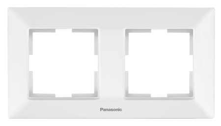 Рамка Panasonic Arkedia Slim WNTF08022WH-RU 2x горизонтальный монтаж пластик белый (упак.:1шт)