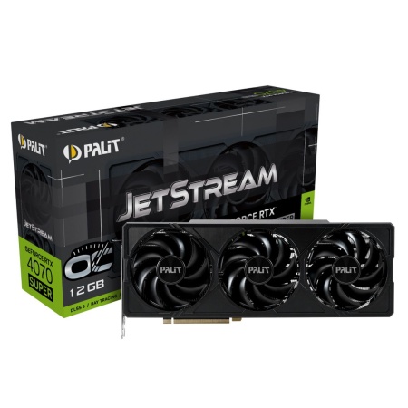 Видеокарта Palit RTX4070 SUPER JETSTREAM OC 12GB GDDR6X 192-bit DPx3 HDMI 3FAN RTL