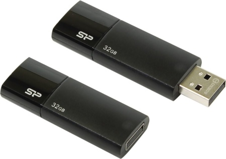 Флеш Диск Silicon Power 32Gb Ultima U05 SP032GBUF2U05V1K USB2.0 черный