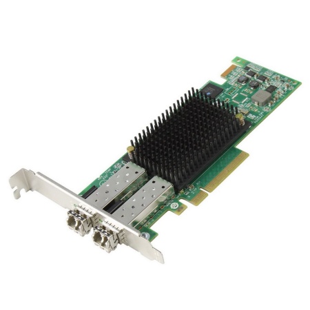 Emulex LPe16002B-M6 Gen 5 (16GFC), 2-port, 16Gb/s, PCIe Gen3 x8, LC MMF 100m, трансиверы установлены, RTL {10} (010453)