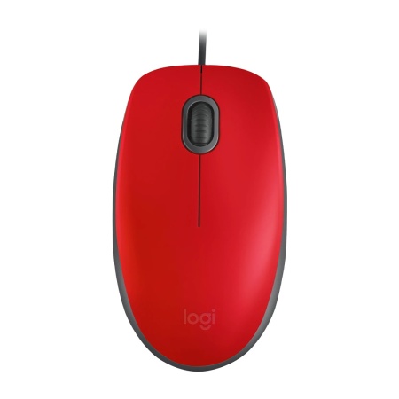 Мышь Logitech M110 Silent Red красная, оптическая, бесшумная, 1000dpi, USB 1.8м {10} (080515)