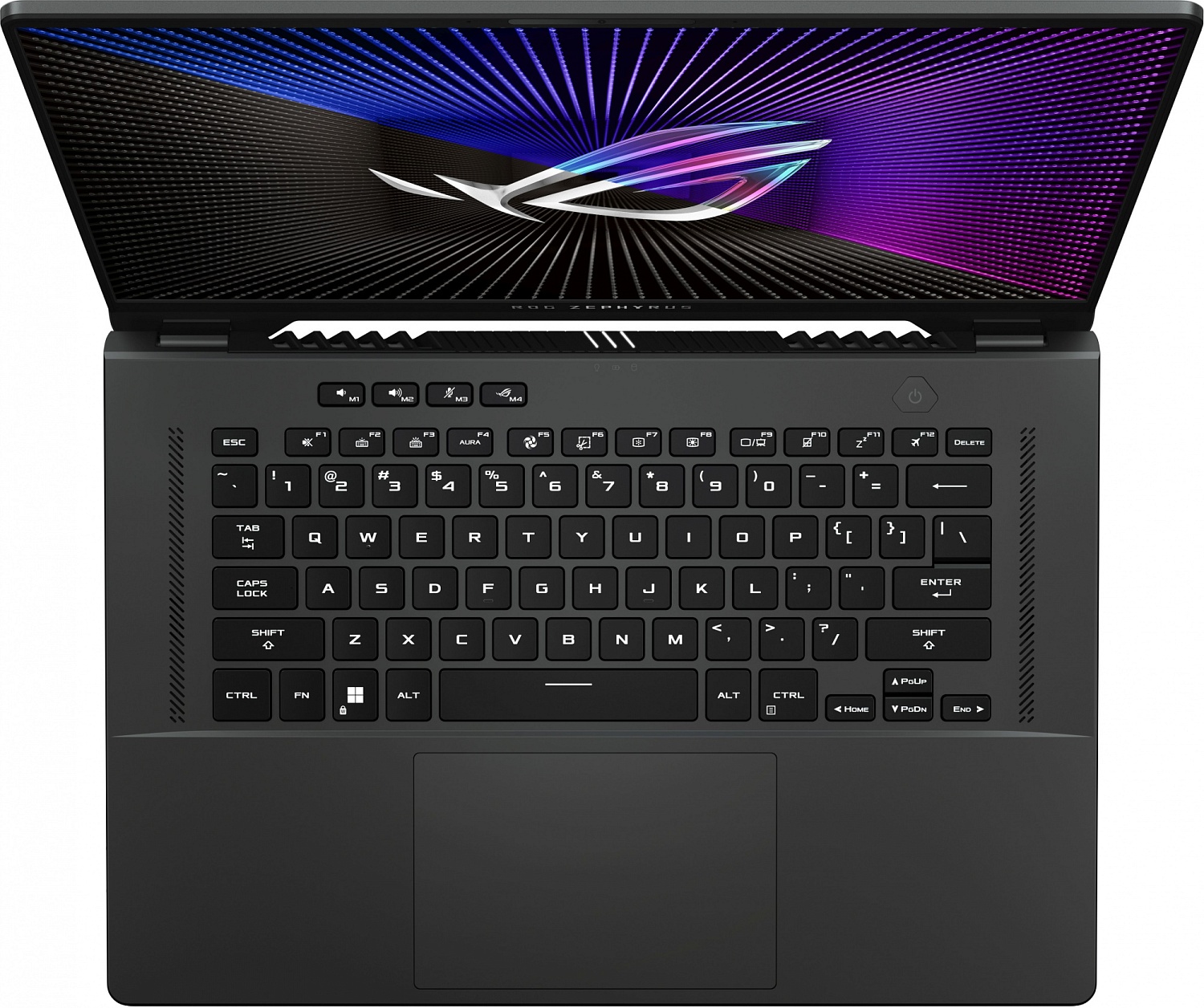 Ноутбук ASUS ROG Zephyrus M16 GU603ZV-N4008 Core i7 12700H/16Gb DDR5/1Tb SSD/16" IPS 240Hz 500nits (2560 x 1600)/GeForce RTX 4060 8Gb /WiFi6/BT/Cam/Off Black/DOS/1.9Kg/