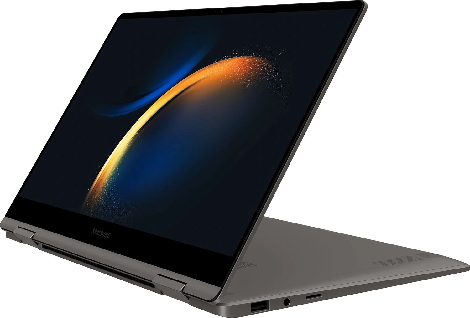 Ноутбук Samsung Galaxy book 3 360 NP730 Core i7 1355U 16Gb SSD512Gb Intel Iris Xe graphics 13.3" AMOLED Touch FHD (1920x1080) Windows 11 Home graphite WiFi BT Cam (NP730QFG-LA1IN)