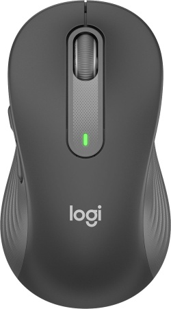 Мышь беспроводная Logitech M650L Signature Graphite (910-006236) темно-серая, 400-4000 dpi, Bluetooth + 2.4G, 5 кнопок, АА-батарейка, полноразмерная, правый хват