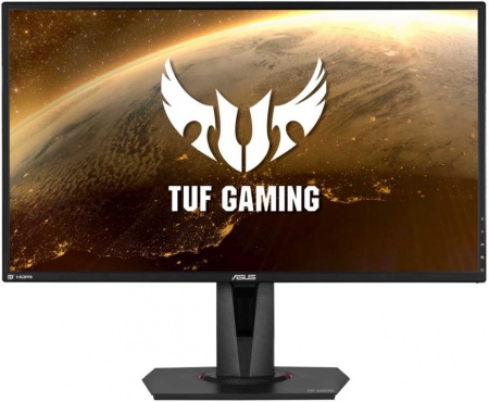 Монитор Asus 27" TUF Gaming VG27BQ темно-серый TN LED 16:9 HDMI M/M матовая HAS Piv 1000:1 350cd 170гр/160гр 2560x1440 165Hz G-Sync VGA DP 2K 5.8кг