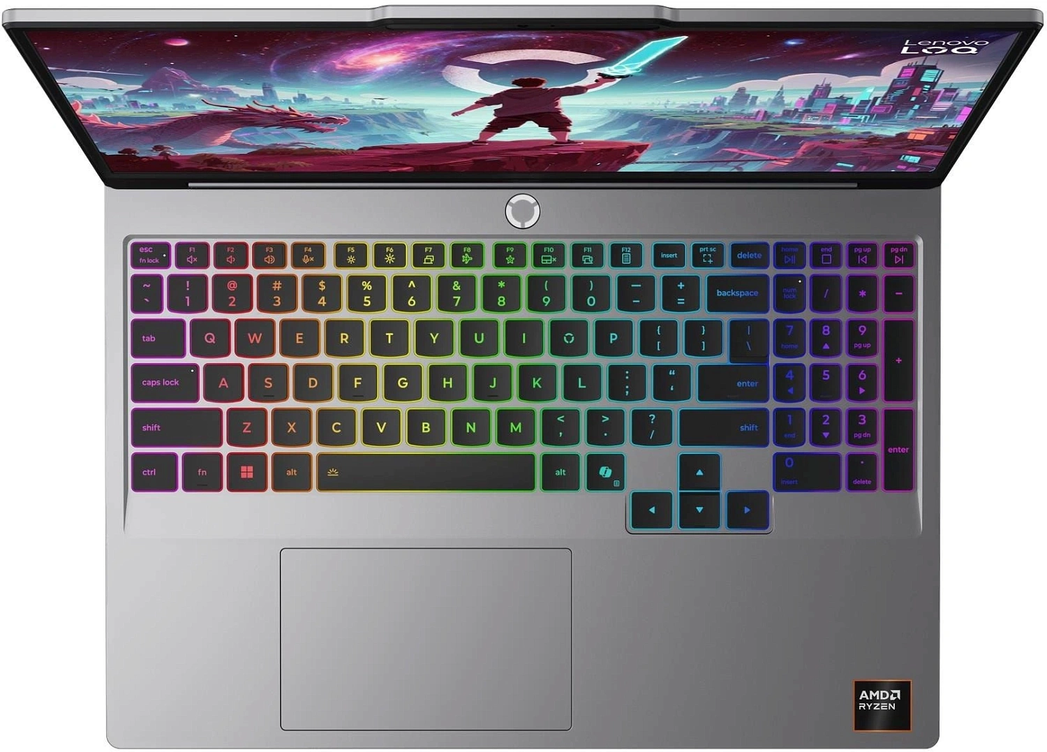 Ноутбук Lenovo LOQ 15AHP11 Ryzen 7 250 16Gb SSD512Gb NVIDIA GeForce RTX 5060 8Gb 15.3" IPS WUXGA (1920x1200) без ОС grey WiFi BT Cam (83TN003GPS)