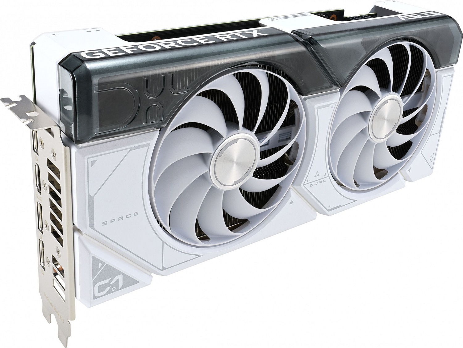 Видеокарта Asus PCI-E 4.0 DUAL-RTX4070-O12G-WHITE NVIDIA GeForce RTX 4070 12288Mb 192 GDDR6X 2520/21000 HDMIx1 DPx3 HDCP Ret