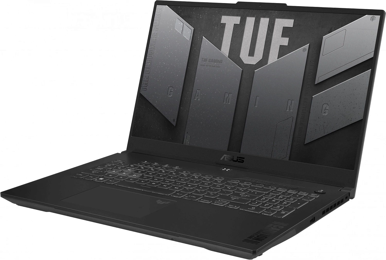Ноутбук Asus TUF Gaming F17 FX707ZV4-HX018W Core i7 12700H 16Gb SSD1Tb NVIDIA GeForce RTX4060 8Gb 17.3" IPS FHD (1920x1080) Windows 11 Home grey WiFi BT Cam (90NR0FB5-M004S0)