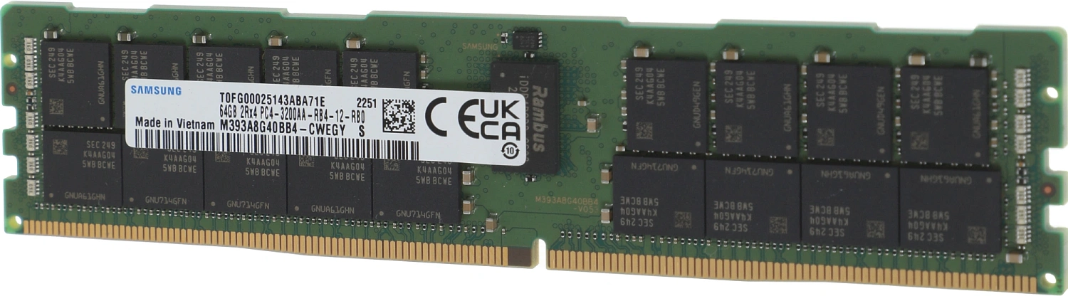 Память DDR4 Samsung M393A8G40BB4-CWE 64Gb DIMM ECC Reg PC4-25600 CL21 3200MHz