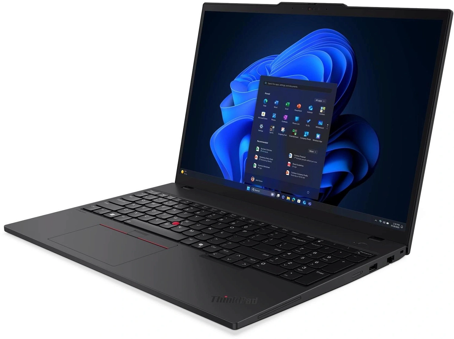 Ноутбук Lenovo ThinkPad T16 G4 Core Ultra 5 225U 16Gb SSD1Tb Intel Graphics 16" IPS WUXGA (1920x1200) Windows 11 Pro 64 black WiFi BT Cam (21QFS1C100)