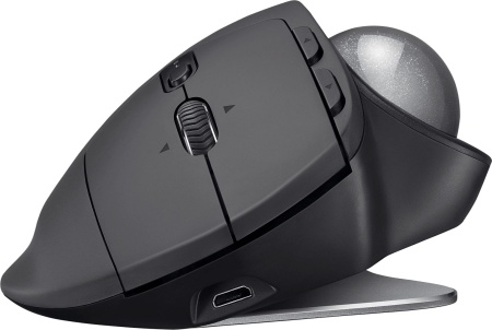 Трекбол Logitech Trackball MX Ergo графитовый оптическая (2048dpi) беспроводная BT/Radio USB (6but)