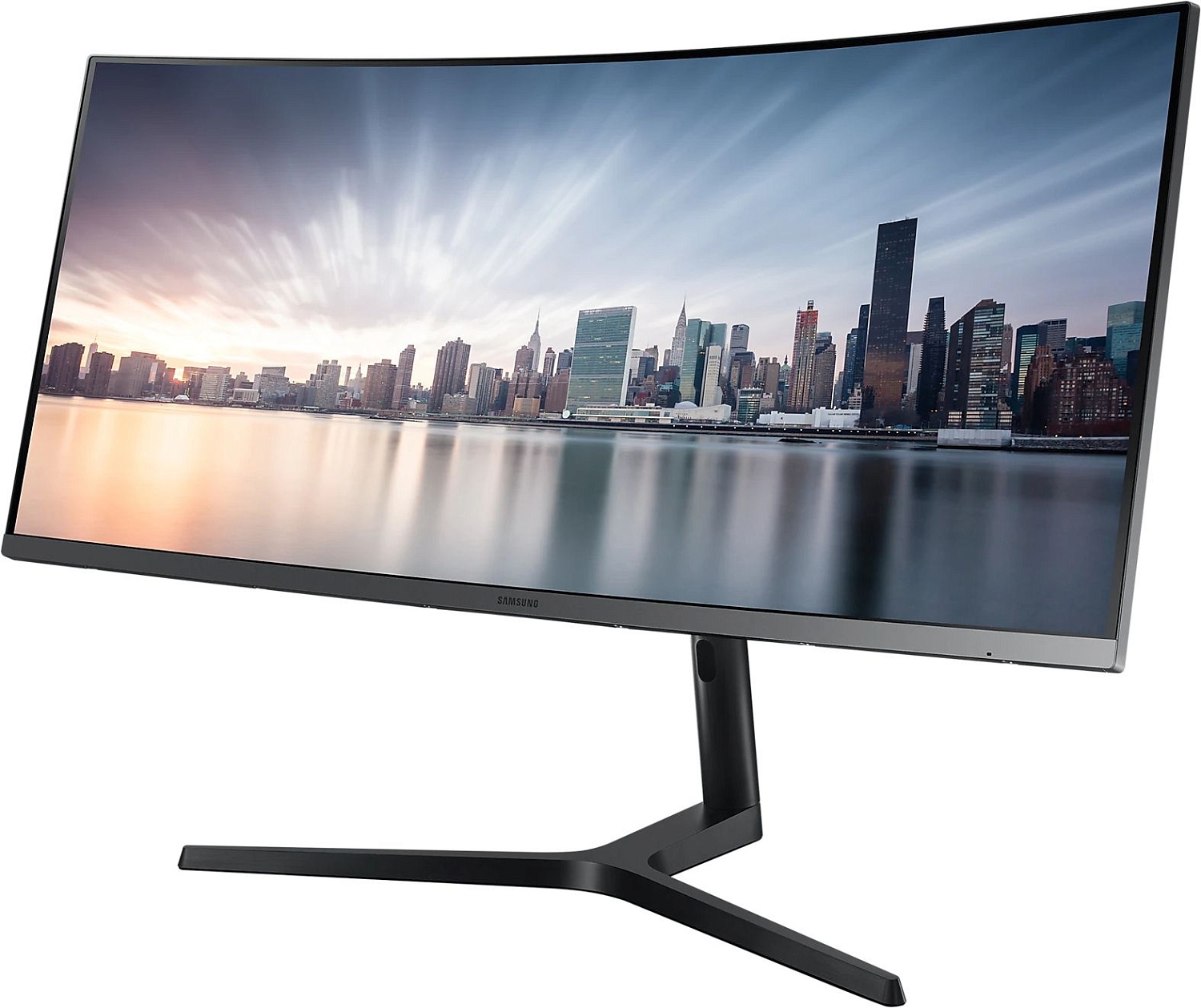 Монитор Samsung 34" Curved C34H890WGR серебристый VA LED 21:9 HDMI матовая HAS Piv 300cd 178гр/178гр 3440x1440 100Hz DP 2K USB 7.9кг