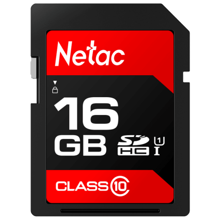 Носитель информации Netac P600 16GB SDHC U1/C10 up to 80MB/s, retail pack
