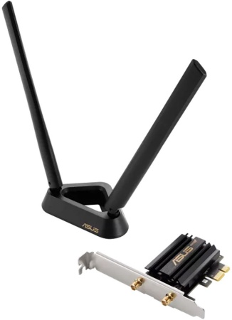 Адаптер ASUS PCE-AXE59BT// WI-FI 802.11ax, 2402 + 574Mbps, PCI-E Adapter, 2 antenna; 90IG07I0-MO0B00