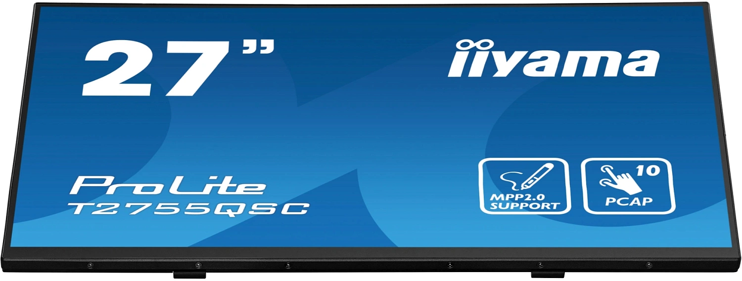 Монитор Iiyama 27" ProLite T2755QSC-B1 черный IPS LED 5ms 16:9 HDMI M/M матовая 400cd 178гр/178гр 2560x1440 75Hz DP Quad HD 2K (1440p) USB Touch 5.8кг