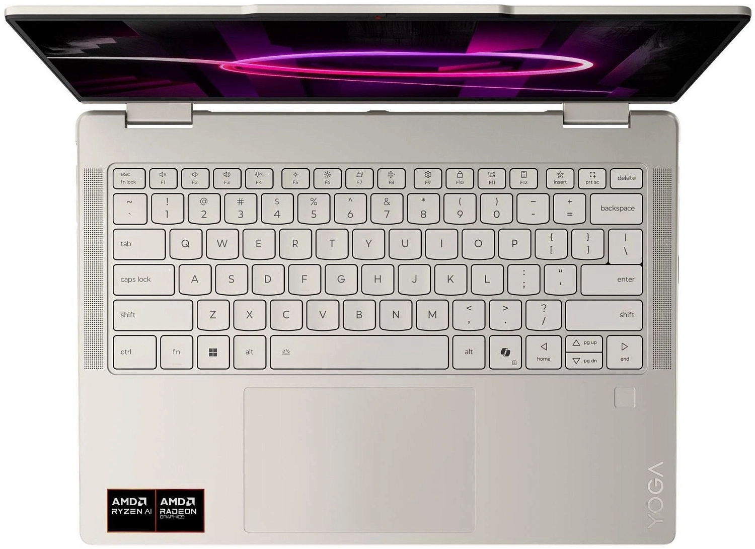 Ноутбук Lenovo Yoga 7 2-in-1 14AGP11 Ryzen AI 7 445 24Gb SSD512Gb AMD Radeon 840M 14" OLED Touch WUXGA (1920x1200) Windows 11 Home beige WiFi BT Cam (83TD0083RK)