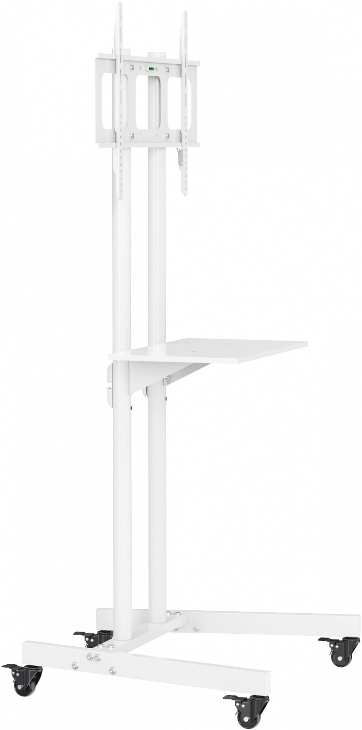 Стойка для телевизора Cactus CS-ST04 белый 37"-70" макс.68кг напольный мобильный