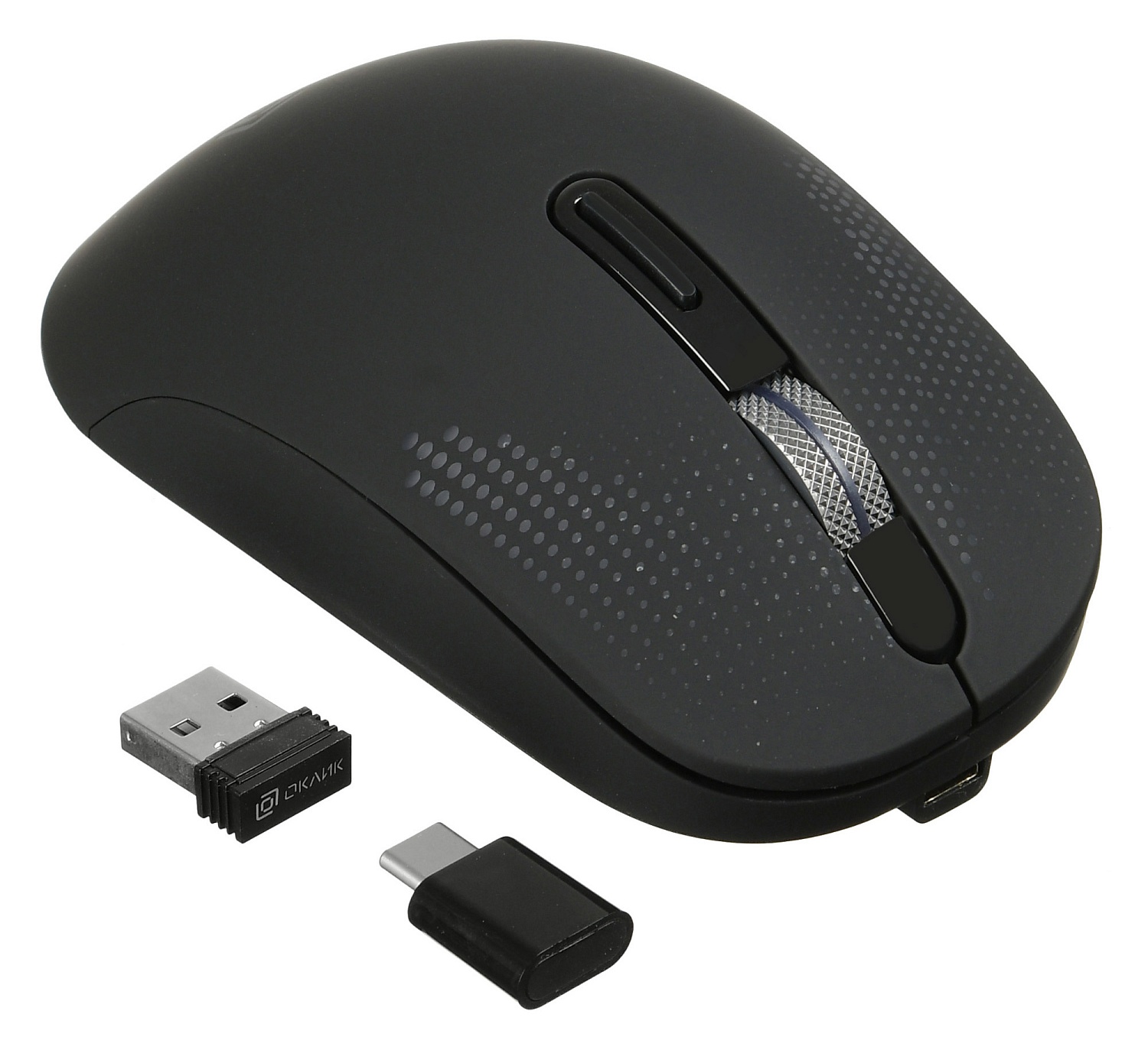 Мышь Оклик 636LWC черный оптическая (1600dpi) беспроводная USB/USB-C для ноутбука (6but) Мышь Оклик 636LWC черный оптическая (1600dpi) беспроводная USB/USB-C для ноутбука (6but)