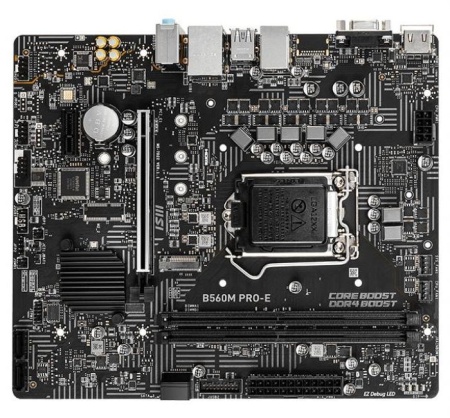 Материнская плата MSI B560M PRO-E Soc-1200 Intel B560 2xDDR4 mATX AC`97 8ch(7.1) GbLAN+VGA+HDMI