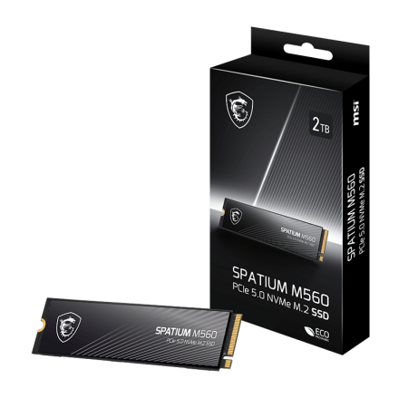 Твердотельный накопитель SSD MSI M.2 2280 2TB SPATIUM M560 Client SSD S78-440Q940-P83, PCIe Gen4x4 with NVMe, 3D TLC, R/ W 4900/ 4400